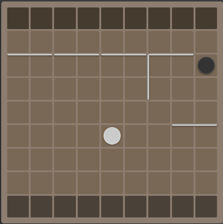 An example of using walls to create a 3x3 trap for the opponent.